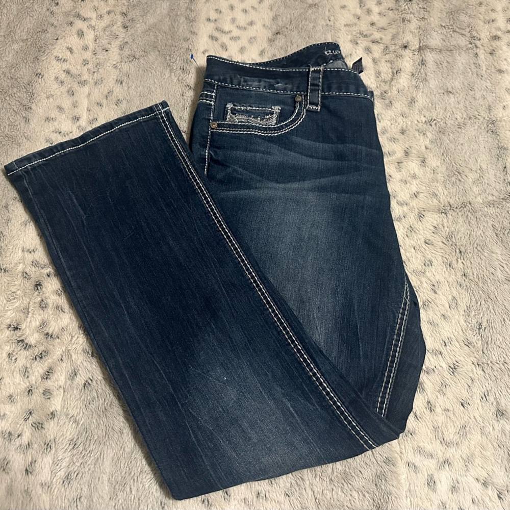 Rhythm in Blues 14 Denim Jeans Flare Cotton Stetch